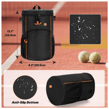 Versatile Tennis Baseball Lacrosse Bag with Multiple Pockets - Portable Black Design - Image 4