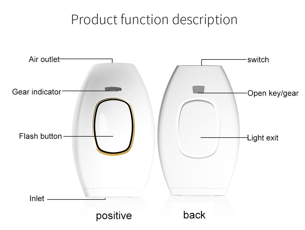 Advanced IPL 881 Laser Hair Removal Device - Sleek Home Use Electric Depilator for Women - Image 3