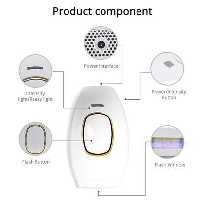 Advanced IPL 881 Laser Hair Removal Device - Sleek Home Use Electric Depilator for Women - Image 4