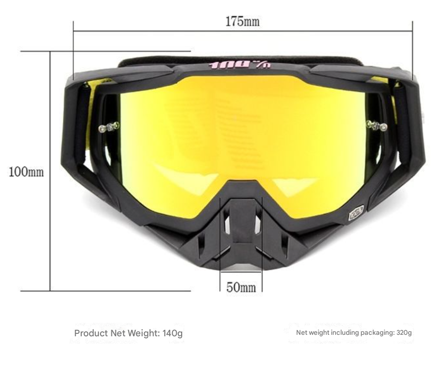 Grey Frame With Mercury Flakes Motocross Goggles - Durable Off-Road Motorcycle Riding Eye Protection with Lens - Image 2