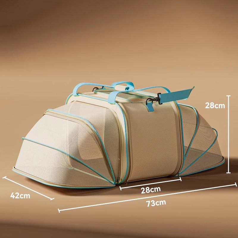 Stylish Portable Pet Backpack - Spacious Pet Carrier with Anti-Stress Design - Image 2