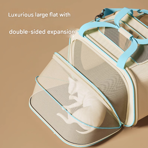 Stylish Portable Pet Backpack - Spacious Pet Carrier with Anti-Stress Design - Image 4