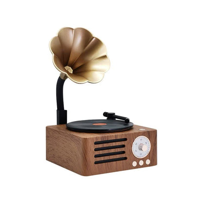Vintage Gramophone Bluetooth Speaker - Retro Wireless Music Player with Classic Design - Image 2