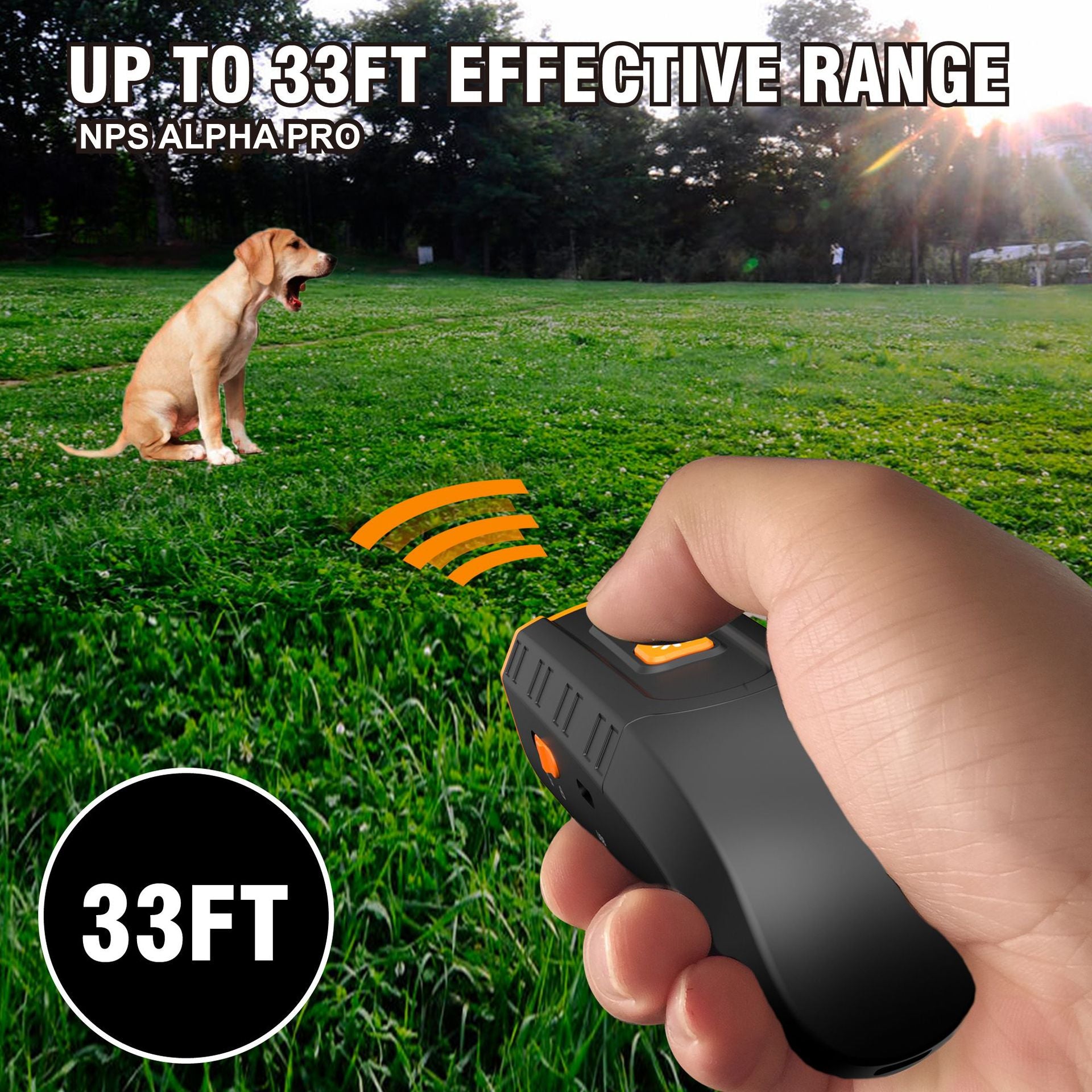 Portable 3-Core Ultrasonic Dog Repeller - High-Power Bark Control with Flash - Image 4