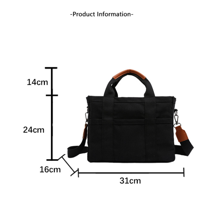 White Stylish Multi-Functional Mommy Diaper Bag - Durable Canvas Tote - Image 2