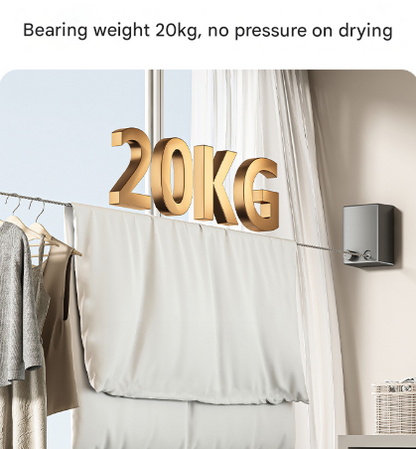 Gold Retractable Stainless Steel Clothesline - 4.2m Indoor and Outdoor Drying Solution - Image 3