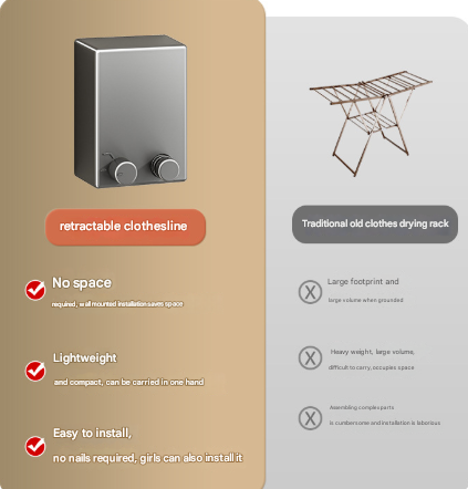 Black Retractable Stainless Steel Clothesline - 4.2m Indoor and Outdoor Drying Solution - Image 2