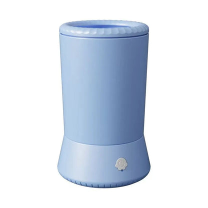 Blue Portable Dog Paw Cleaner - Gentle Silicone Pet Foot Washer Cup for Muddy Paws