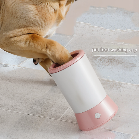 Blue Portable Dog Paw Cleaner - Gentle Silicone Pet Foot Washer Cup for Muddy Paws - Image 2