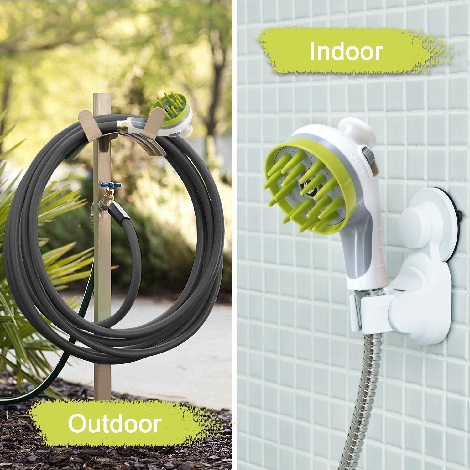 White Ultimate Pet Bathing Showerhead - Dog-Friendly Pressure-Boost Spray with Foamer - Image 2