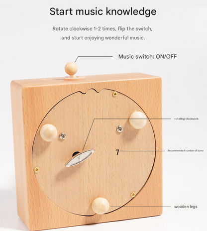 MAOMAO-Music Box (Jurassic Dinosaurs) Handmade Wooden Ferris Wheel Music Box - Christmas Carousel Hand-Cranked Desktop Decoration - Image 2