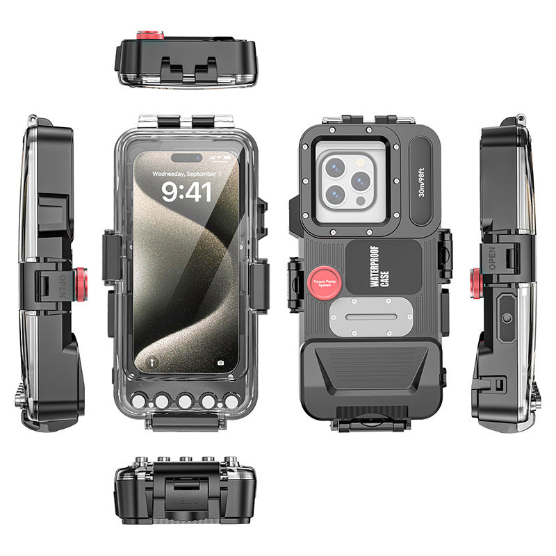 Universal 30m Bluetooth Diving Case for Apple & Samsung - Deep-Water Waterproof Phone Protector - Image 3