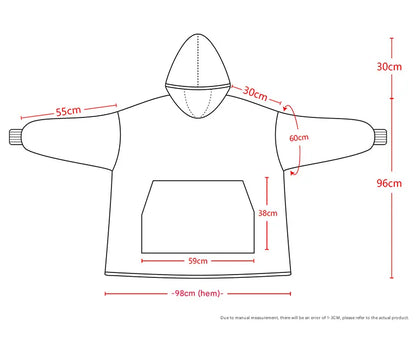 Purple Oversized Wearable Blanket Hoodie - Ultra Soft & Cozy Snuggle Pullover for Adults - Image 3