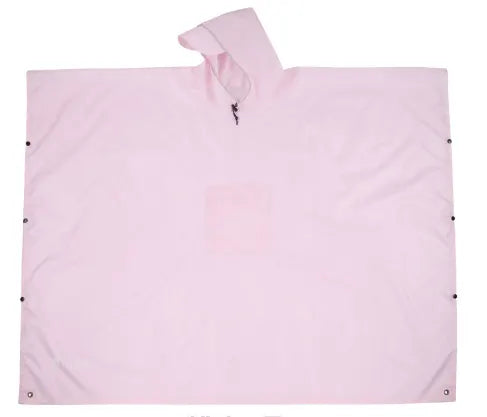 Pink 3-in-1 Waterproof Rain Poncho - Lightweight Hooded Raincoat, Ground Tarp & Emergency Shelter for Hiking, Camping, and Outdoor Survival