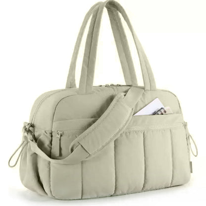 Green Spacious Travel Duffel Bag - Large Capacity Sports & Fitness Tote with Toiletry Bag, Compartments & Single Shoulder Strap