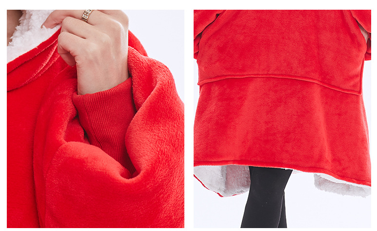 Yellow Oversized Wearable Blanket Hoodie - Ultra Soft & Cozy Snuggle Pullover for Adults - Image 4