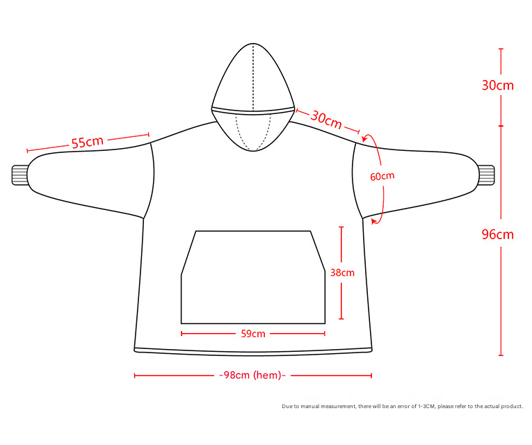 Snowman Oversized Wearable Blanket Hoodie - Ultra Soft & Cozy Snuggle Pullover for Adults - Image 3