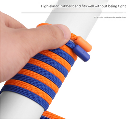 White No-Tie Elastic Shoelaces with Quick Lock System - Flat Tieless Laces for Kids and Adults - Image 2