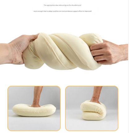 Coffee Ergonomic Memory Foam Travel Pillow for Neck Support - Portable & Compact for Camping, Flights, and Napping - Image 2