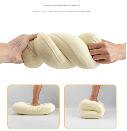 Green Ergonomic Memory Foam Travel Pillow for Neck Support - Portable & Compact for Camping, Flights, and Napping - Image 2