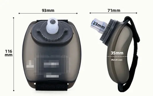 2-Pices Transparent Color Ergonomic Wearable Hydration Flask - Hands-Free Wrist Water Bottle for Running & Sports - Image 2