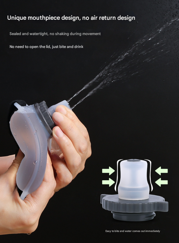 2-Pices Transparent Color Ergonomic Wearable Hydration Flask - Hands-Free Wrist Water Bottle for Running & Sports - Image 5