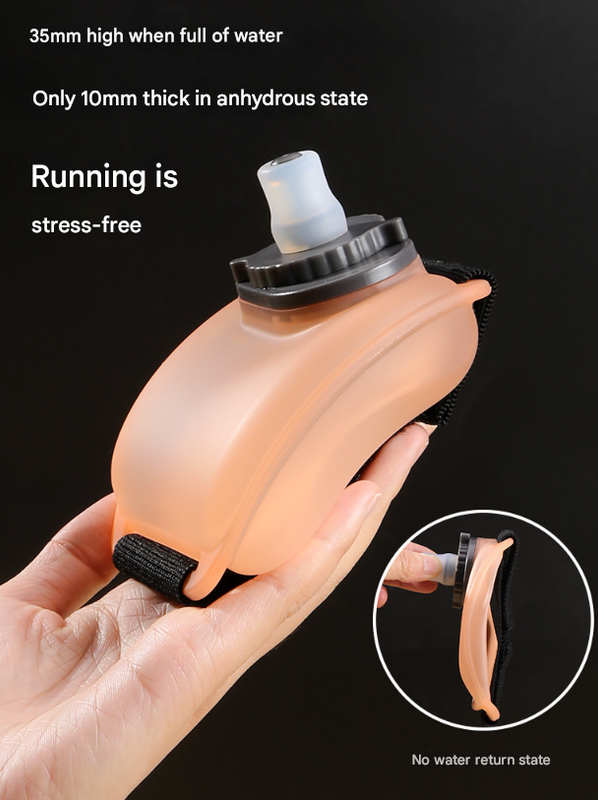 2-Pices Black Ergonomic Wearable Hydration Flask - Hands-Free Wrist Water Bottle for Running & Sports - Image 3