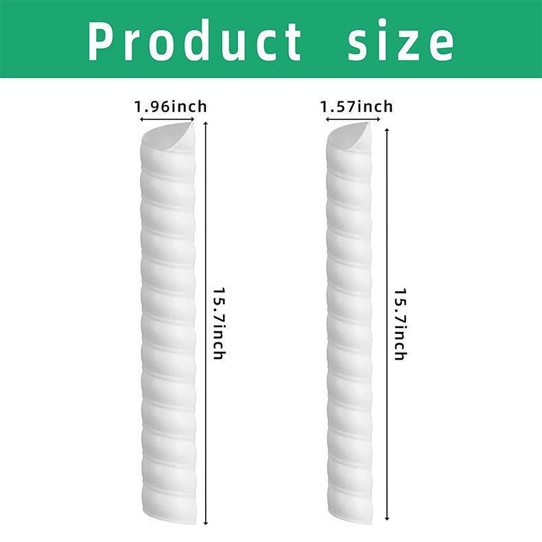 White 4-Pack Spiral Tree Trunk Protector Guard - Flexible Sapling Bark Shield - Image 5