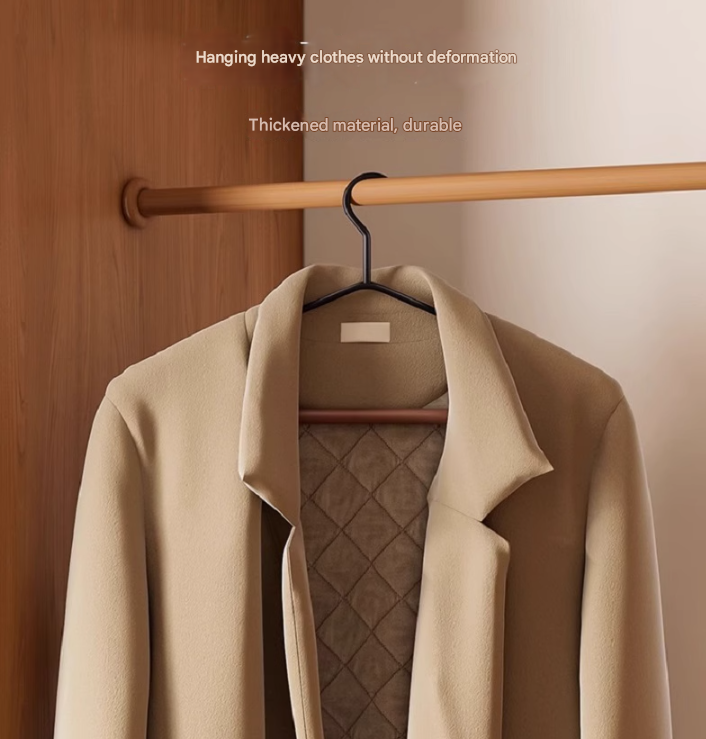 Premium Solid Wood Clothes Hangers Set of 6 - Wide Shoulder Non-Slip Suit Hangers - Image 2