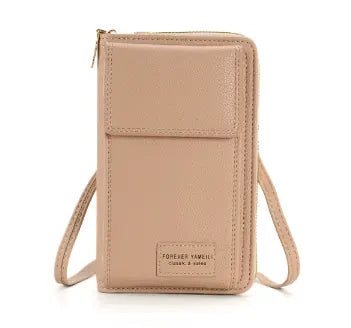 Pink Women's Crossbody Phone Bag Wallet Small PU Leather Shoulder Purse
