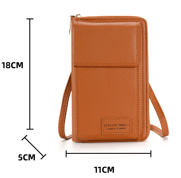 Green Women's Crossbody Phone Bag Wallet Small PU Leather Shoulder Purse - Image 4