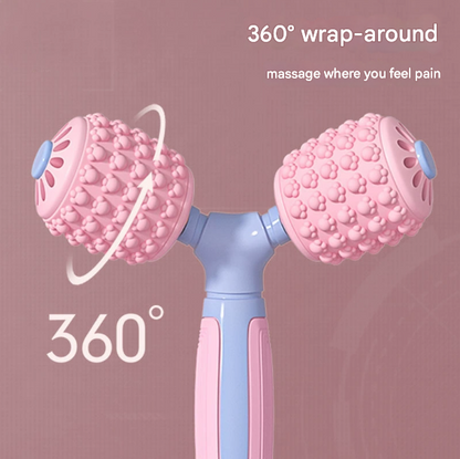 Y-Shaped Dual Roller Massager for Deep Tissue Muscle Relief - Handheld Fascia Tool for Legs & Body - Image 2