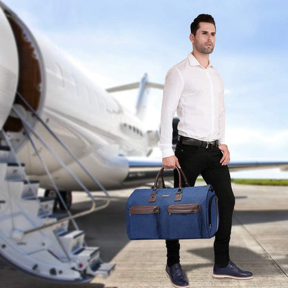 Black 45L Garment Duffel Bag - Men's Travel Suit Bag - Carry On Weekender - Image 5