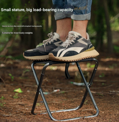 Big Gold Ultralight Portable Folding Camping Stool - Compact Aluminum Chair for Hiking, Fishing & Outdoor Events - Image 3