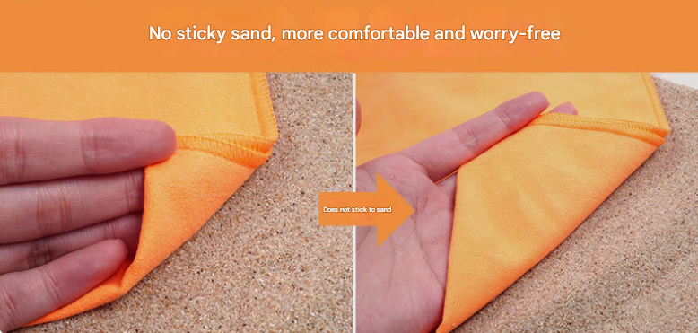 2-Piece Dark Blue Quick-Dry Microfiber Sports Towel with Travel Case - Compact & Absorbent for Gym, Swimming & Camping - Image 2