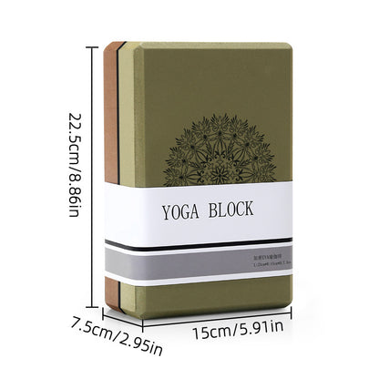 Coffee Brown High-Density EVA Foam Yoga Block for Support & Stability - Lightweight Non-Slip Brick for Yoga, Pilates & Stretching - Image 2