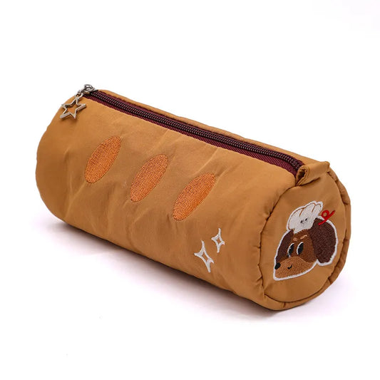 Light Coffee Kitchen Dod Vibrant Color Block Pencil Case - Large Capacity Stationery Organizer for School & Office