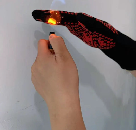 Red a Pair Of Extreme Heat Resistant BBQ Gloves (500°C) - Aramid Fiber with Non-Slip Silicone Grip for Grilling & Oven Use - Image 2