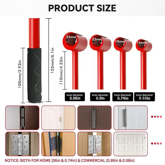 Heavy-Duty 4-in-1 Door Hinge Adjustment Tool - Wrench for Aligning & Lifting Sagging Doors - Image 2