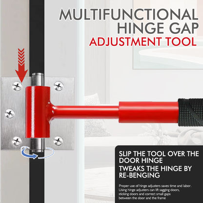 Heavy-Duty 4-in-1 Door Hinge Adjustment Tool - Wrench for Aligning & Lifting Sagging Doors - Image 3