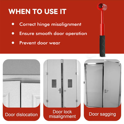 Heavy-Duty 4-in-1 Door Hinge Adjustment Tool - Wrench for Aligning & Lifting Sagging Doors - Image 5