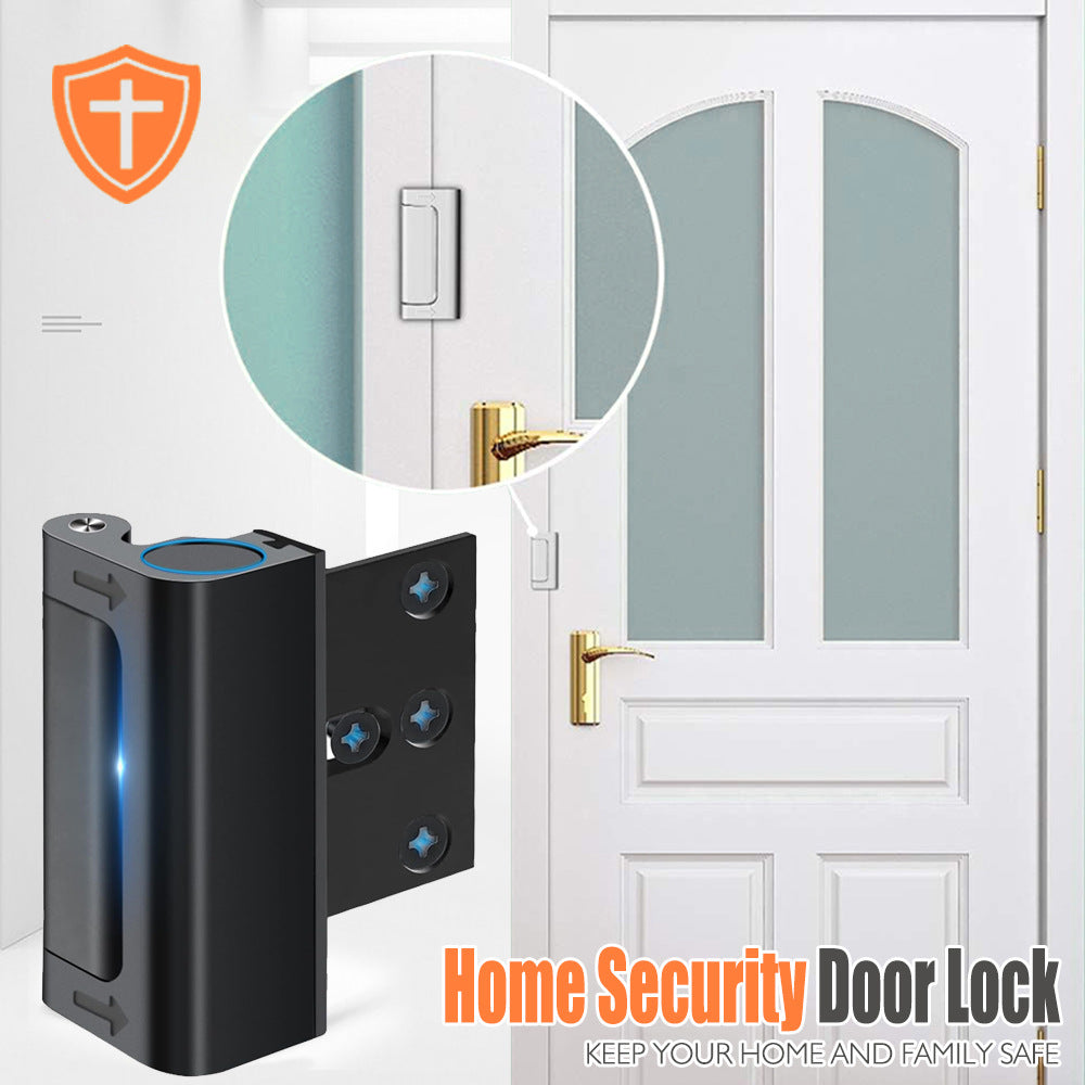 White Heavy-Duty Hotel Style Security Door Lock - Childproof Door Reinforcement Latch for Home Safety - Image 3
