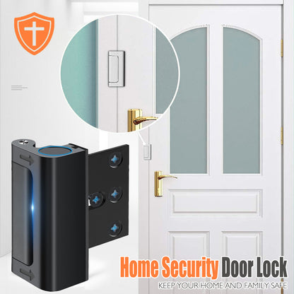 White Heavy-Duty Hotel Style Security Door Lock - Childproof Door Reinforcement Latch for Home Safety - Image 3