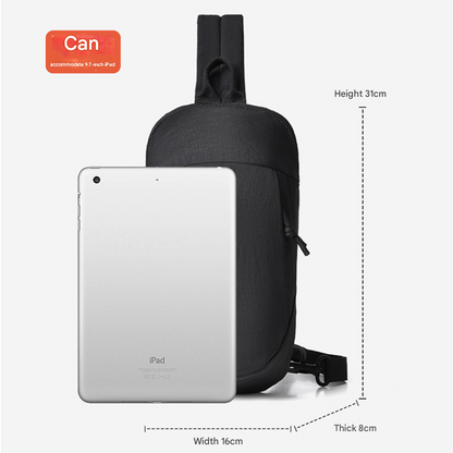 Pink Minimalist Anti-Theft Sling Bag for Men & Women - Water-Resistant Crossbody Chest Pack, Fits 9.7-inch Tablet - Image 2