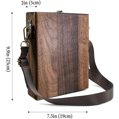 Vintage Writer's Wooden Messenger Box - Artisan Crossbody Satchel for Artists and Creatives - Image 3