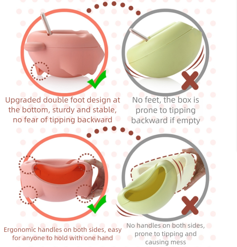 Pink Creative Lazy Snack Bowl with Phone Holder - Dual-Layer Dish for Nuts & Seeds - Image 2