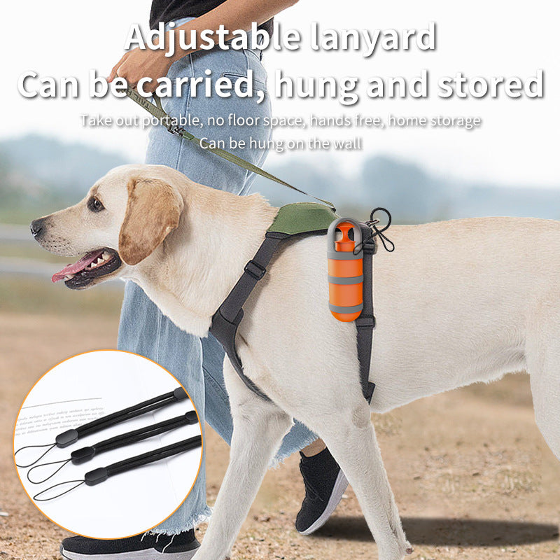 Orange and grey Hygienic Portable Dog Pooper Scooper with Integrated Bag Dispenser - Effortless Pet Waste Cleanup - Image 4