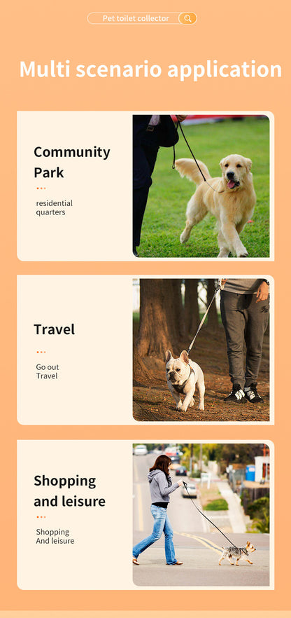 Orange and grey Hygienic Portable Dog Pooper Scooper with Integrated Bag Dispenser - Effortless Pet Waste Cleanup - Image 7