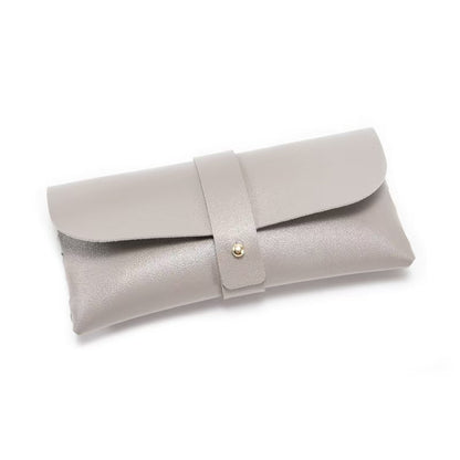 3-Piece Grey Chic & Sleek PU Leather Soft Eyeglass Case - Protective Pouch for Sunglasses & Reading Glasses - Image 3