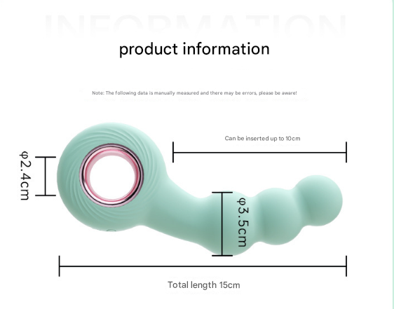 Green Handheld G-Spot & Prostate Massager with Beads- (USB Rechargeable) - Image 2